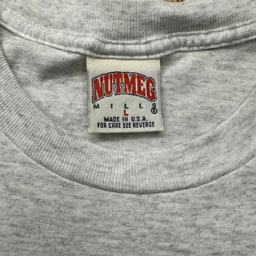 Vintage Carolina Panthers T-Shirt Large Nutmeg 1993 Double Sided USA Made - Picture 3 of 11